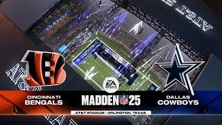 Madden 25 predictions NFL weeks 14 Cincinnati Bengals at Dallas Cowboys simulation