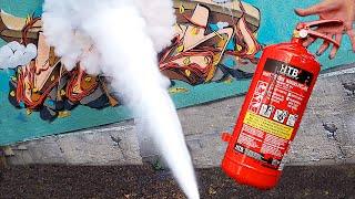 Painting with a FIRE  EXTINGUISHER (DON’T try this ️)