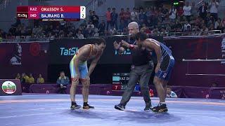 GOLD FS - 65 kg: S. OKASSOV (KAZ) v. B. BAJRANG (IND)