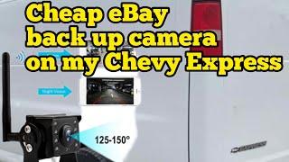 No-name backup wireless camera on my 2008 Chevy Express 2500 Cargo Van