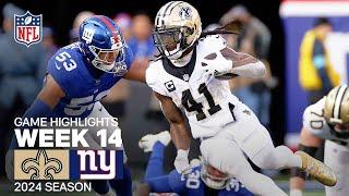 New Orleans Saints vs. New York Giants | 2024 Week 14 Game Highlights