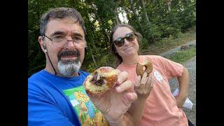 Philadelphia Cheesesteak adventure eating donuts at Sleeping Bird Doughnuts