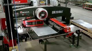 Watch This Amada EM 2510NT Turret Punch Press Metal Fabrication Machine In Action