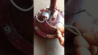 Celling fan connection||Ceiling fan coil and capacitor connection #shorts