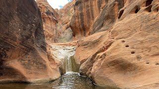 [4K] Red Reef Trail near st George Utah in Leeds Utah  Virtual Hike | Slot canyon with Waterfalls