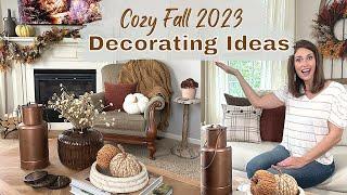 COZY FALL 2023 DECORATING IDEAS | LIVING ROOM DECORATE WITH ME | Fall Series Kickoff