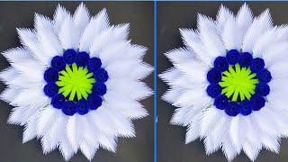 wallmate| paper flower wall hanging| wall hanging craft idea| paper craft| handicraft| wall decor