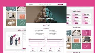 How To Make A Responsive PERSONAL PORTFOLIO Website Design Using HTML - CSS - JAVASCRIPT