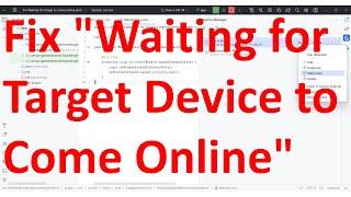 How to solve "Waiting for Target Device to Come Online" error in Android Studio?