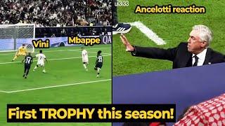 Ancelotti crazy reaction on Mbappe, Vinicius Jr, Rodygro goal against Pachuca | Real Madrid News