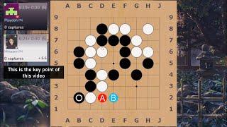 Connect or tiger mouth | Baduk | 9x9 | Beginner | Game Review