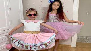 Wanting The Same Dress !!! funny video for kids Çilek Kız Elif