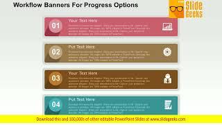 Workflow Banners For Progress Options Powerpoint Templates