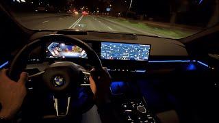 2024 BMW 520d xDrive M sport POV night drive