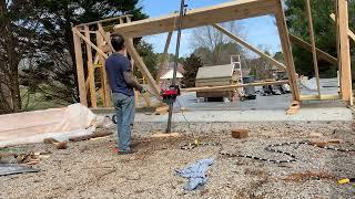 Homemade Wall Jack - lifting garage  wall