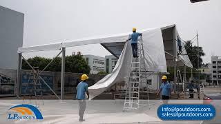 How to install big solid ABS glass wedding event party marquee tent