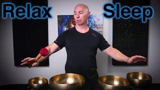 Qi Gong Relaxation Meditation for Balance - Healing Sleep ASMR - Tibetan Singing Bowls