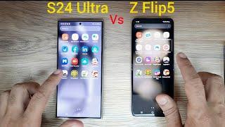 Samsung S24 Ultra vs Z Flip 5 | speed Test 