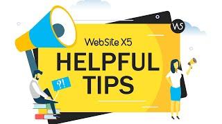 Tips and tricks to work better with WebSite X5