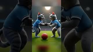 Crazy Cats Playing Football