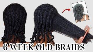 HOW TO: SAFELY TAKE OUT 6 WEEK OLD CORNROWS AND BRAIDS | MY TYPE 4 HAIR GREW & PREVENT SHEDDING