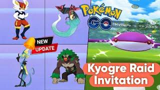 Kyogre raid invitation pokemon go #pokemon  #pokemongo #pokemonraid #youtubestream