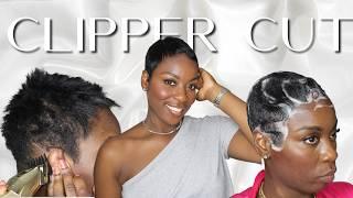 Pixie Cut Makeover: DIY Clipper Cut & Relaxer Transformation!