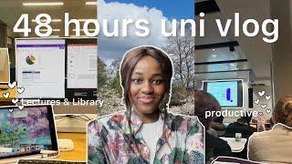 STUDY VLOG ˚ 48 hours of study in uni, library is my bestie, 9 am lectures