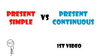 Present simple vs Present continuous first video, Presente simple vs Presente continuo primer video