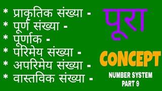 (Maths) number system part - 9, प्राकृतिक संख्या, पूर्ण संख्या, पूर्णाक, परिमेय अपरिमेय संख्या