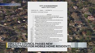 Albuquerque City Council passes new protections for mobile home residents