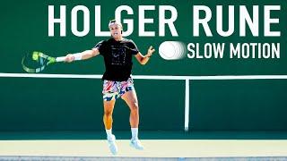 Holger Rune | Forehand & Backhand [Slow Motion 4K 120fps]