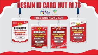 DESAIN ID CARD PANITIA HUT RI KE 78 (FREE CDR)