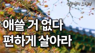 애쓰지 않고도 잘 사는 법 / 스트레스, 번아웃 없이 행복하게 사는 지혜  / 마음이 편안해지는 명상의 말씀 + 잘 풀리는 긍정확언