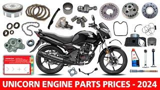 Honda Unicorn Engine Parts Price | Unicorn Engine Parts | Honda Genuine Parts | 2024 #spareparts