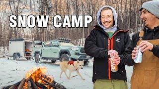 Overland Cargo Trailer Camping in Fresh Snow with Joe Robinet