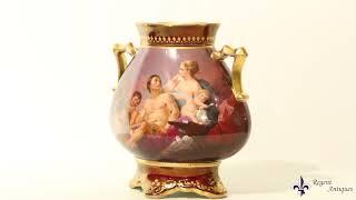 Antique Royal Vienna Porcelain Hand painted Vase 19th C