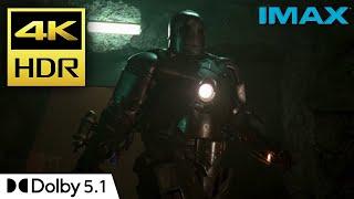 Iron Man (2008) IMAX - Cave Battle Scene [4K HDR - Dolby 5.1]