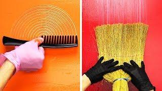 23 WALL PAINTING IDEAS USING ORDINARY THINGS