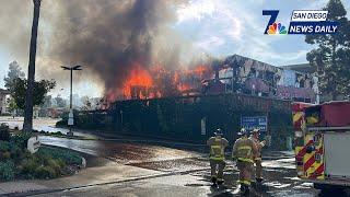 Thurs. Dec. 26 | Christmas Day fire destroys former country bar in Mission Valley | NBC 7 San Diego