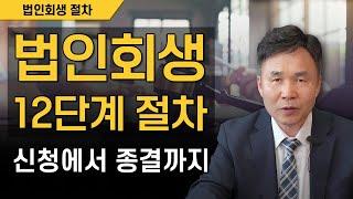 법인회생 신청에서 종결까지 법인회생절차 12단계는 어떻게 될까요?