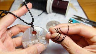 How to Make A Connector for Pendants Charms with Braided Cord | DIY Jewelry Tutorials