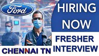 Ford Fresher Job Vacancy | B.E, B.Tech Engineers | Chennai TN