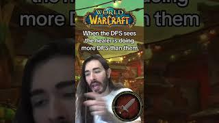 When the DPS sees the healer is doing more DPS than them #worldofwarcraft #warcraft #mmo #mmorpg