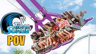 Tidal Surge On Ride POV | S&S  Screamin Swing | SeaWorld San Antonio