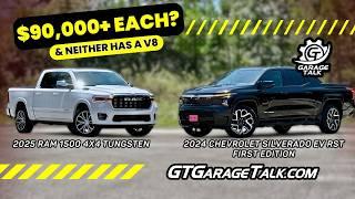 Battle of the $90,000 Pickups // 2024 Chevrolet Silverado EV RST vs 2025 Ram 1500 Tungsten