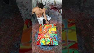 Spinart is awesome #shorts #painting #abstractart #fluidart #pouring #art #spinart