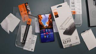 Samsung Galaxy S25 Ultra Spigen GlasTR EZ FIT Screen Protector Installation and Review