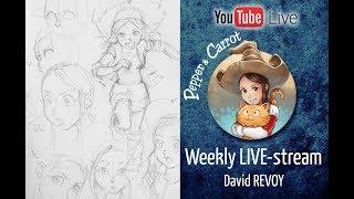 David Revoy Live Stream: Sketching and warmup