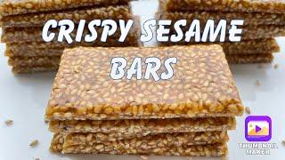 How to make Crispy Sesame Bars / Sesame Bars Recipe